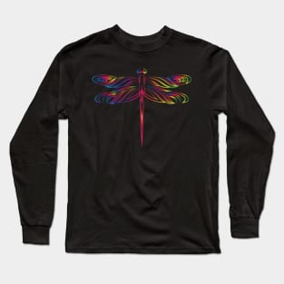 Rainbow Dragonfly Long Sleeve T-Shirt